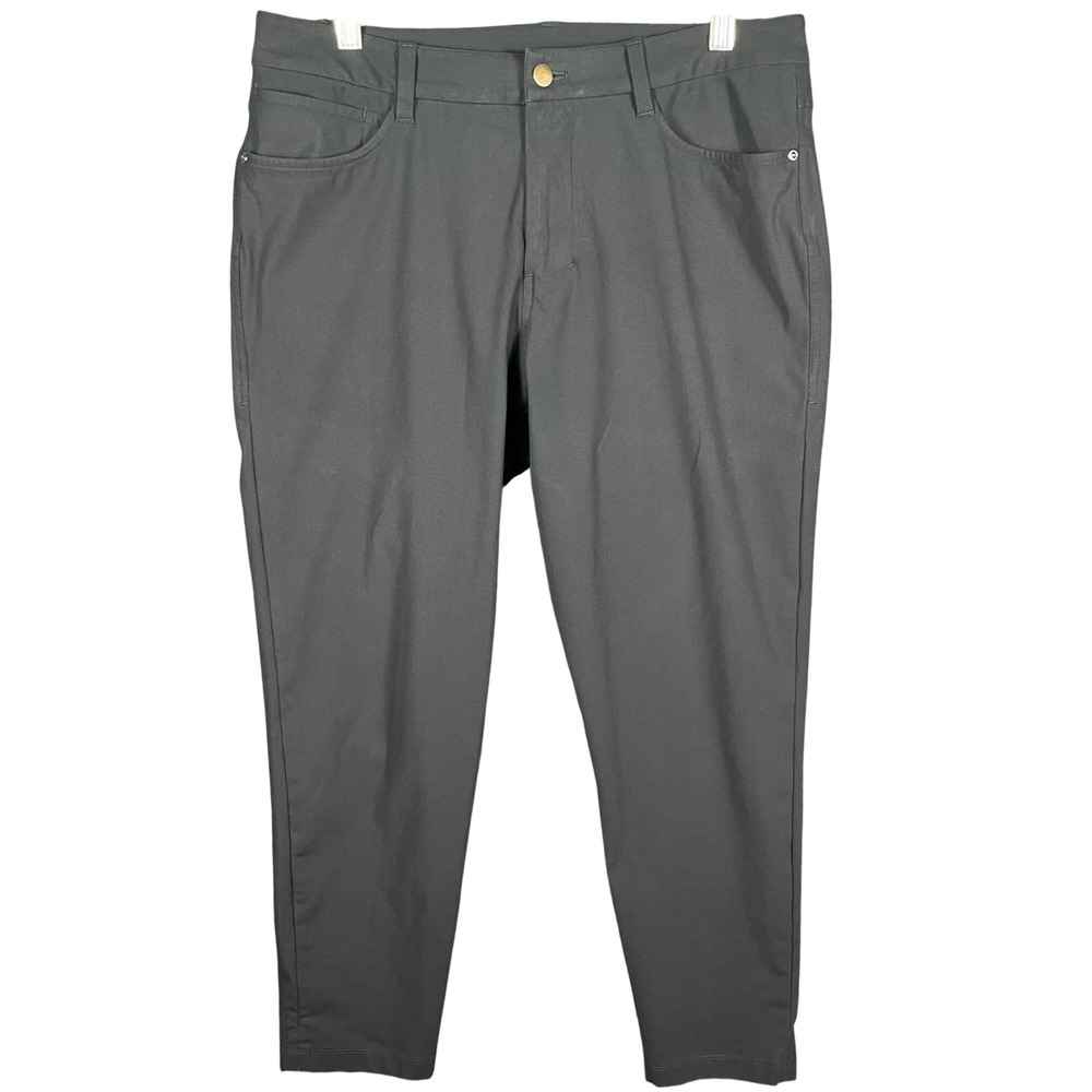 Lululemon ABC Pants Slim Fit Men 32 Dark Gray Warpstreme Performance Trousers